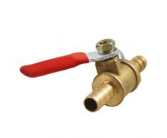 Porta completa 8mm tubo flessibile coda rossa maniglia a leva valvola a sfera