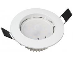 Muellerlicht Ra90 - Faretto da incasso a LED, 5 W, 400 lm, 78 x 25 mm, luce bianca calda, 2700 K, alloggiamento bianco, dimmerabile