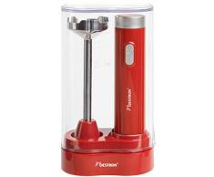 Bestron AHB400R Mixer a immersione con box contenitore, rosso