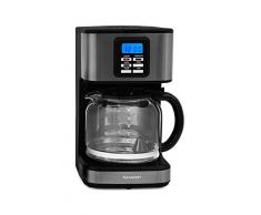 Sharp SA-BC2002A - Caffettiera con filtro, 900 l, 1,8 litri, acciaio INOX scuro/nero