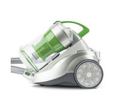 H.Koenig AXO940 Aspirapolvere multiciclonico AAA senza sacco, 2L, filtro HEPA, Silenzioso 75db + Accessori, Bianco/verde