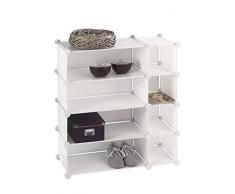Wenko Honey Cube 2560120100 Scaffalatura a 4 ripiani in plastica, 75,5x82x32 cm, colore: Bianco