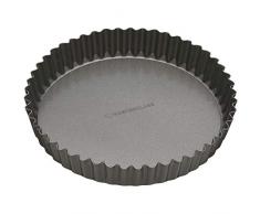 Master Class Teglia rotonda per quiche, antiaderente, con bordi scanalati, a base larga, 23 cm