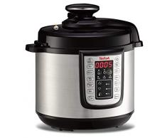 Tefal Fast&Delicious CY505E10 - Pentola multifunzione in acciaio inox, 25 programmi, cottura a pressione rapida, tecnologia di sicurezza a pressione, 6 l, 6 persone, colore: Nero