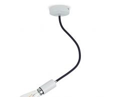 CD Cables-Flexy One, Lampada Sospensione, Pendel Colorato Bianco, Flessibile Grigio Scuro