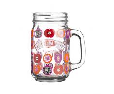 Kilner Handled Drinking Jar Fruit punch 396,9 gram/400 ml – Retro Mason Jar bere barattolo, barattolo per marmellata, occhiali