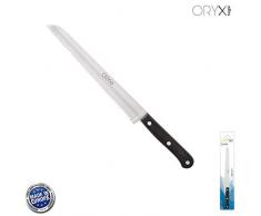Oryx 5800165 - Coltello per pane con lama in acciaio inox, 20 cm nero.