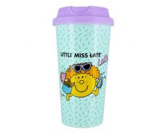 Paladone Little Miss - Tazza da viaggio in plastica morbida, riutilizzabile, per caffè e tè, facile da pulire, mantiene le bevande calde, capacità 450 ml, a prova di perdite e perdite, in silicone
