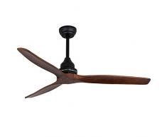 Cecotec Ventilatore da soffitto Forcesilence Aero 580.3 pale, 3 velocità, timer 6 ore, telecomando noce, 70 W.