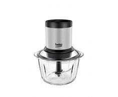 Beko Tritatutto CHG7402X con Ciotola in Vetro Termoresistente, 400 W, 1 Liter, (Bowl), Nero