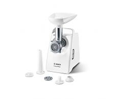 Bosch MFW3520W Tritacarne, 500 W, 0 Decibel, 5 velocità, Bianco