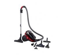 Hoover REACTIV RC81_RC25011 Aspirapolvere a Traino Senza Sacco, 800W, 2 Litri, 75 dBA, Ciclonico, Filtro Epa, Spazzola Parquet, Mini Turbo Spazzola, Rosso