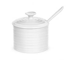 Portmeirion Home & Gifts CPW77452-XG Pentola per condimenti con Cucchiaio, Porcellana, Bianco