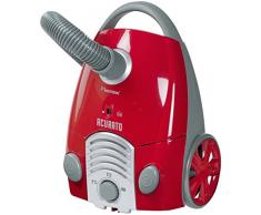 Bestron Aspirapolvere a traino con sacchetto da 1,3 L, Portata: 7,5 m, 700 Watt, Rosso/Argento