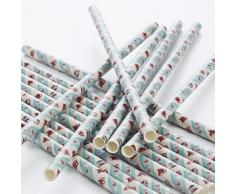 Ginger Ray Patchwork Owls Cannucce di Carta, Misto