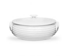 Portmeirion Home & Gifts CPW76513-X Piccola casseruola ovale, Porcellana, bianco