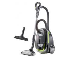 AEG UltraSilencer Aspirapolvere con sacchetto, classe di efficienza energetica A senza spazzola Turbo Standardverpackung nero/verde