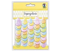 Ursus 56280000F - Ghirlanda di Carta Colorata, 2,5 m, in Carta, 300 g/mq, con Uova di Pasqua Stampate su Entrambi i Lati