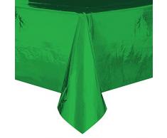 Foil tovaglia di plastica verde, 2,7 x 1,4 m
