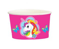 Amscan International 9902370 Unicorn Paper Treat/Ice Cream bicchieri 251 ml