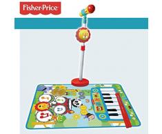 CLAUDIO REIG- Tappetino per Batteria e Pianoforte Fisher Price, con Microfono da Terra e Bacchette, Multicolore (2727)