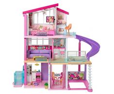 Barbie- Casa dei Sogni per Bambole con Ascensore per Disabili, 3 Piani, Piscina, Scivolo e 70 Accessori, Giocattolo per Bambini 3+ Anni, Multicolore, GNH53