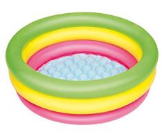 Bestway 51128 - Piscina Summer a 3 Anelli Color con Fondo Gonfiabile, 70 x 24 cm, Multicolore