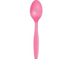 Creative Convertting- Cucchiaio Plastica Acceso Candy Pink, Tinta Unita, Rosa, taglia unica, 8C011349