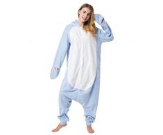 Katara 1744 - Costume Animale Pigiama intero Kigurumi Carnevale, Squalo - Taglia M