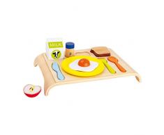 Legler - 2020800 - Imitazione Gioco - Cucina - Vassoio in legno - Prima colazione