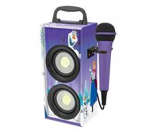 LEXIBOOK - Altoparlante Portatile 4 V Frozen con Bluetooth luci LED e Microfono, Multicolore (BTP155FZZ)
