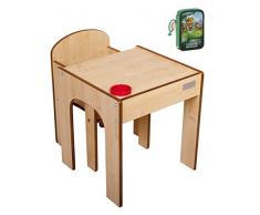 Little Helper FunStation Gessati Bambino Set Banco e Sedia con la Penna / Spazzola Pot (Naturale) con Disney The Good Dinosaur Astuccio