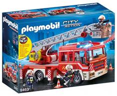Playmobil City Action 9463 Autoscala dei Vigili del Fuoco con Luci e Suoni, dai 5 Anni