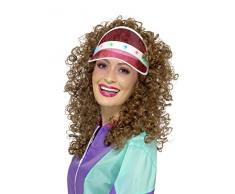 Smiffys Smiffys Visiera Che Si Illumina Anni 80, Rosa, con luci LED Multifunzione, Colore, 48101