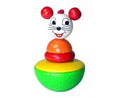 Hess 15705 - Bambino Wobble Bounce Back Giocattolo, Mouse, in Legno