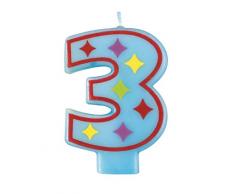 Unique Party 37553 - Candela di Compleanno Decorativa Numero 3