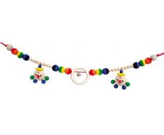 Hess 13050 - Bambino Giocattolo in Legno, Basinet/Doppia Clip di Passeggino su, Benny