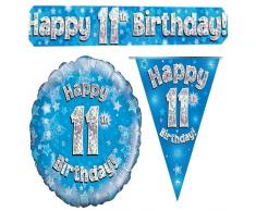 Oaktree bpwfa-4122 Buon ° compleanno, decorazione olografico party set, blu