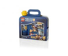 Room Copenhagen RC40591734 Lego - Scatola porta-pranzo e borraccia, motivo Nexo Knights, in polipropilene, 45 x 35 x 25 cm, colore: blu