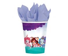 Amscan International 9904852 - Bicchieri di carta da 250 ml, confezione da 8 pezzi, colori assortiti