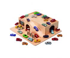 Cicada C1308 Garage e Macchine Giocattolo in Legno Vari