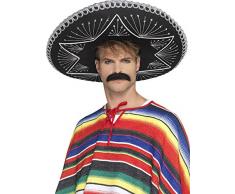 SMIFFYS Autentico sombrero deluxe,Nero,con decorazioni argento