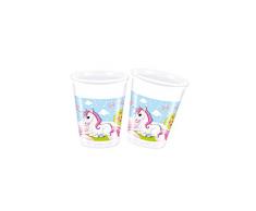 Bicchiere plastica 200 ml Unicorno