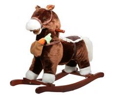 Torro 402 - Cavallo a Dondolo con Tessera Magnetica, Audio, Marrone Scuro