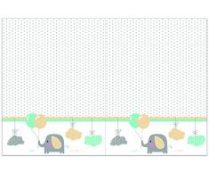 Procos 90651 - Tovaglia in plastica, Motivo: Elefante, Colore: Bianco