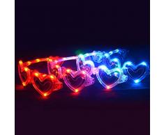 Rire Et Confetti Fiebas028, Decorazione per feste, Occhiali a cuore, Colori assortiti