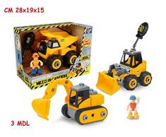 Teorema Cantiere Smonta E Rimonta 3 Ass Giocattolo Mezzi Lavoro, Multicolore, 8017967657163