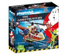 Playmobil- The Real Ghostbusters Giocattolo Venkman con Elicottero per Bambini, Multicolore, 9385