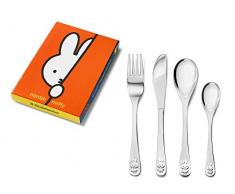 Zilverstad, Set di posate per bambini, 4 pz., in acciaio Inox