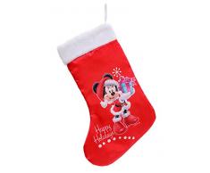 Ciao- Calza Natale Disney Minnie, Rosso, S, 90912